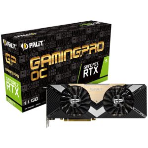PALIT Video Card GeForce RTX 2080Ti nVidia, Gaming Pro OC 11GB GDDR6,352bit ,HDMI,DP1.4x3, USB TypeC part# NE6208TS20LC-150A