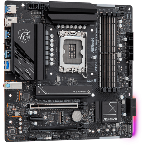 ASROCK Main Board Desktop Z690M PG Riptige/D5 (S1700, 4x DDR5, 1x PCIe 5.0 x16, 1x PCIe 4.0 x16, 1x PCIe 3.0 x1, 4x SATA3 6.0Gb/s, 2x m.2 PCIe Gen4x4, RAID 0,1,5,10, 8x USB 3.2, 2x USB-C 1x RJ-45 2.5G Lan, HDMI, DP) ATX, Retail