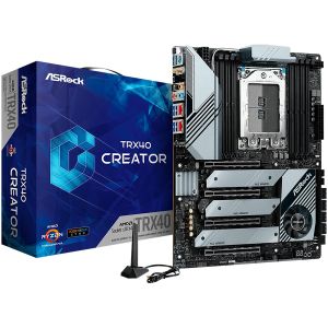 ASROCK Main Board Desktop AM4 TRX40 (sTRX4,8xDDR4,4xPCI 4.0x16, 8xSATA III,M2USB 3.1,2xGLAN) mATX Retail