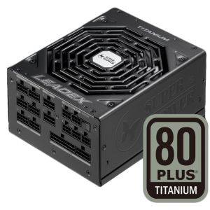 Super Flower Leadex Titanium 1600W, 80 Plus Titanium, Fully Modular, 140mm Dual Ball Bearing Fan, 5 year warranty