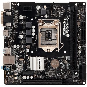 ASROCK Main Board Desktop H310CM-HDV (S1151, 2xDDR4,1xPCIe x16,1xPCI Ex1, 4 SATA3 ,GLAN,VGA,DVI,HDMI,USB 3.1 ) mATX retail
