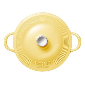 BUYDEEM Enameled Cast Iron Dutch Oven 3,3L, model CP581, color Mellow Yellow