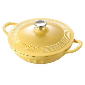 BUYDEEM Enameled Cast Iron Dutch Oven 3,3L, model CP581, color Mellow Yellow