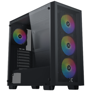 Xigmatek Gaming Z Pro EN41761 Black, E-ATX/ATX/M-ATX/MINI ITX, USB3.0 X1, USB2.0 X2, HD AUDIO, Metal Meshed FP & Left TG,4PCS Z20A & Galaxy II Fan Control Kit