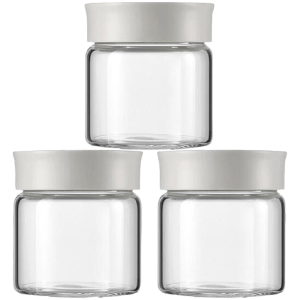 BUYDEEM Glass storage box 200ml x3, model CS1001, color Nordic Grey