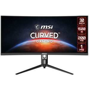 MSI Optix MAG301CR2 Curved Gaming Monitor, 29.5" 200Hz, WFHD (2560 x 1080) 21:9, VA Anti-glare, 1ms 300nits, 3000:1, 178°/178°, HDR, 1500R Curve, FreeSync Premium, 1x DP, 2x HDMI, 1x Type-C, 1 x Earphone out, Adjustable Stand, 3Y Warranty