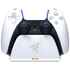 Razer Quick Charging Stand for PS5 - White, Quick Charge, Curved Cradle Design, Matches Your PS5 DualSense Wireless Controller, Powered by USB (Controller not included)