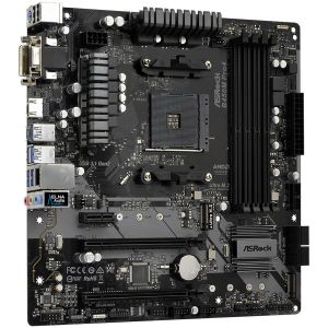 ASROCK Main Board Desktop B450M PRO4 (AM4 B450, 4xDDR4,PCIe 3.0 x16,PCIe 2.0 x1, M.2, 4 SATA3, Type -C, 7 USB,VGA, DVI, HDMI) mATX