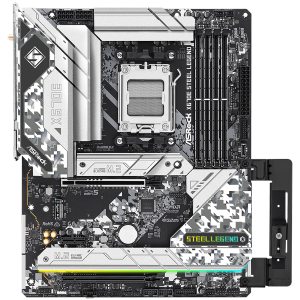 ASROCK MB Desktop X670E Steel Legend, AM5, 4x DDR5, 1x PCIe 5.0 x16, 1x PCIe 3.0 x16, 1x PCIe 3.0 x1, 4x SATA3, 3x Hyper M.2 (PCIe Gen4x4), 1x Blazing M.2(PCIe Gen5x4), 7.1 CH HD Audio, 1x HDMI, 1x DisplayPort, 2.5G LAN, Wi-Fi, BT