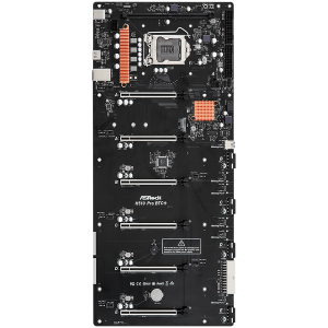 ASROCK Main Board Desktop H510 PRO BTC+ (s1200, H510, 1xDDR4, 6x PCI Ex3.0 x16, 1x Mining Port (M_Port1 at x1), 1xSATA, 1xM.2, 2x USB3.1 Gen1, 2x USB2.0, HDMI, GLAN, Power/Reset button, ATX, Retail)