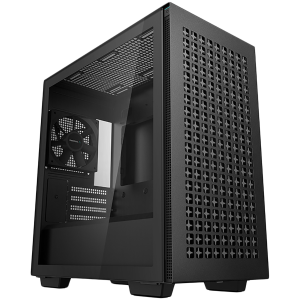 DeepCool CH370, Mid Tower, Mini-ITX/Micro-ATX, 2xUSB3.0, 1xAudio, 1x120mm Pre-Installed Black Fan, Tempered Glass, Mesh Panel, Black, R-CH370-BKNAM1-G-1