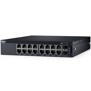 Dell Networking X1018 Smart Web Managed Switch, 16x 1GbE and 2x 1GbE SFP ports