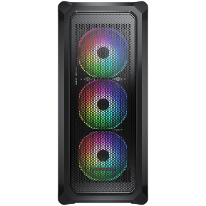 COUGAR Archon 2 Mesh RGB (Black), Mid Tower, 3x 120 ARGB Fans, RGB Button, 3mm Tempered Glass, Mini ITX / Micro ATX / ATX, USB 3.0 x 2, USB 2.0 x 1, Mic x 1 / Audio x 1