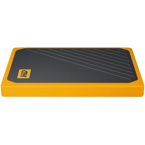 WD 1TB My Passport Go - Portable SSD, up to 400MB/s, 2-meter drop protection - Black w/ Amber trim