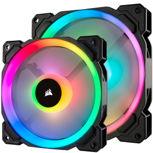 Corsair LL Series, LL140 RGB, 140mm Dual Light Loop RGB LED PWM Fan, Single Pack
