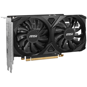 MSI Video Card Nvidia GeForce RTX 3050 VENTUS 2X 6G OC, 6GB GDDR6, 96bit, 14 Gbps Memory speed, Boost: 1492 MHz, 2304 CUDA Cores, PCIe 4.0, 1x DP 1.4a, 2xHDMI 2.1a, RAY TRACING, Dual Fan,  300W Recommended PSU, 3Y