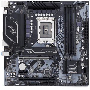 ASROCK Main Board Desktop H670 PG Riptide (S1700, H670, 4x DDR4, 2x PCIe x16, 3x PCIe x1, 4x SATA3 6.0Gb/s, 3x m.2 PCIe Gen4x4, RAID 0,1,5,10, 8x USB 3.2, 1x USB-C 1x RJ-45 1Gb Lan, HDMI, DP, ATX, Retail
