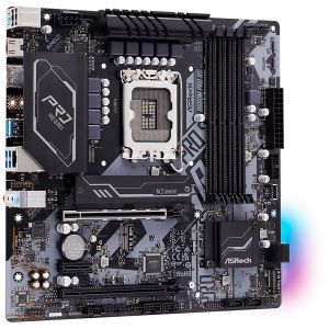 ASROCK MB Desktop B660M Pro RS (S1700, B660M, 4xDDR4, 2x PCIe x16, 1x PCIe 3x1, 4xSATA, 2xM.2 PCIe, 7x USB 3.2, 6x USB 2.0, DP, HDMI, GLAN, mATX) Retail.