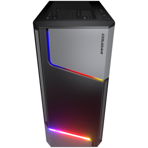 COUGAR MX360 RGB, Mid Tower, 1x120 ARGB Fan, RGB Button, Tempered Glass, Mini ITX / Micro ATX / ATX , USB 3.0 x 2, USB 2.0 x 1, Mic x 1 / Audio x 1