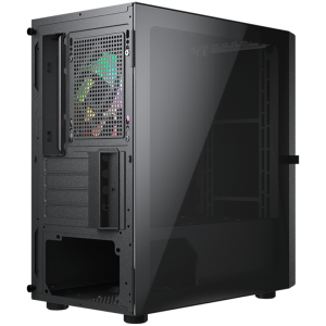 COUGAR Purity RGB (Black), Mini Tower, 1x 120 ARGB Fans, RGB Button, 3mm Tempered Glass, Mini ITX / Micro ATX, USB 3.0 x 2, USB 2.0 x 1, Mic x 1 / Audio x 1
