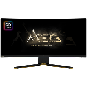 MSI MEG 342C QD-OLED Curved Gaming Monitor, 34.18" 175Hz, UWQHD (3440x1440) 21:9, QD-OLED, 1800R curve, 0.03ms, 250nits, 1000000:1, 178°/178°, FreeSync Premium Pro, Adjustable Stand, 1x DP, 2x HDMI, 1x USB Type-C, 3Y Warranty