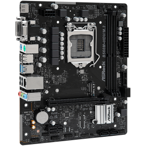 ASROCK Main Board Desktop B560M-HDV/M.2 (S1200, 2x DDR4, 1x PCIe 4.0 x16, 1x PCIe 3.0 x1, 4x SATA3 ,1x Ultra M.2, GLAN, 1x VGA, 1x DVI, 1x HDMI, 4x USB 3.2, 6x USB 2.0) mATX.