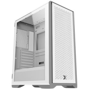 LUX S Arctic EN48298 White, ATX/M-ATX/Mini ITX, U3x1+U2x2, Metal Vents FP & Left TG, 4PCS X24A Arctic Fan & Galaxy II Arctic Fan Control Kit
