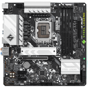 ASROCK MB Desktop B660M STEEL LEGEND (S1700, B660M, 4xDDR4, 1xPCIe 4.0x16, 2xPCIe 3.0x1, 6xSATA, 2xM.2 PCIe, 1x USB-C, 6x USB 3.2, 6x USB 2.0, DP, HDMI, 2.5GLAN, POLYCHROME RGB, mATX) Retail