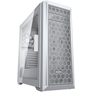COUGAR MX330-G Pro White, Mid Tower, Mini ITX/Micro ATX/ATX, Type-C, USB 3.0 x 2, USB 2.0 x 1, Audio/Mic 3.5mm jack x 1, 120mm pre-installed fan, Tempered glass, 209 x 495 x 475 (mm)