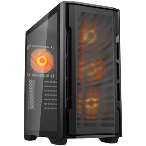 COUGAR Case Uniface RGB, Mid Tower, Mini ITX/Micro ATX / ATX / CEB / E-ATX, Type-C, USB 3.0 x 2, USB 2.0 x 1, Audio/Mic 3.5mm jack x 1, 4x120mm ARGB fans, Tempered glass, 230 x 493 x 475 (mm)