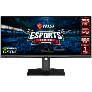 MSI OPTIX MAG301RF Gaming Monitor 29.5" 200Hz, FHD (2560x1080) 21:9, Anti-Glare, 1ms, 300nits,  1000:1, 178°/178°,  G-sync Compatible, 2xHDMI 2.0, 1xDP, 1x Earphone out, Adjustable stand, 3Y