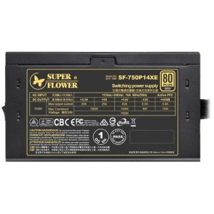 Super Flower Legion GX Gold PRO 750W, 80 Plus Gold, Semi-modular, 120mm F.D.B. Silent Fan, 5 year warranty
