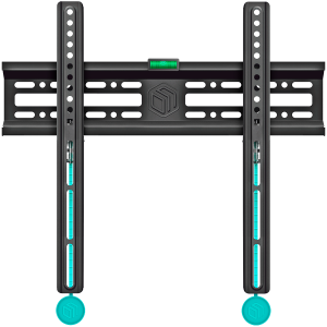 ONKRON Fixed TV Wall Mount for 32 to 65-inch Flat Panel TVs Digital Panels 50 kg, Black