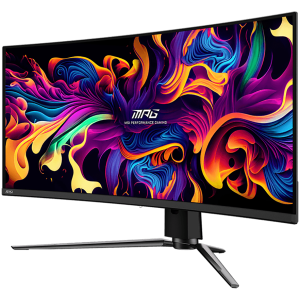 MSI MPG 341CQPX QD-OLED Gaming Monitor, 34.18" 240Hz, UWQHD (3440x1440) 21:9, QD-OLED Anti-Reflection, 0.03ms, 250nits, 1500000:1, 178/178, G-Sync Compatible, DisplayHDR True Black 400, Adjustable Stand, 1x DP, 2x HDMI, 1x Type-C 98W, 3Y Warranty