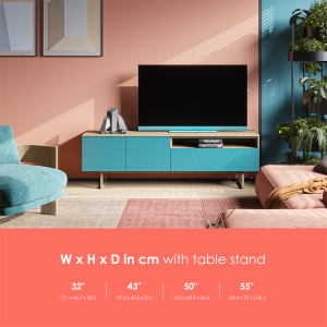 WE. SEE By Loewe TV 43'', Streaming TV, 4K Ult, LED HDR, Integrated soundbar, Aqua Blue