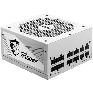 MSI MPG A750GF White Power Supply 750W, 80 PLUS Gold, Japanese capacitors, Fully Modular, Flat Black Cables, 100~240VAC, 47-63HZ, 140mm fan, 160x150x86 mm, ATX, 2xEPS, 6xPCI-E, 8XSATA, 4xMOLEX, FDD, EU plug, 10Y