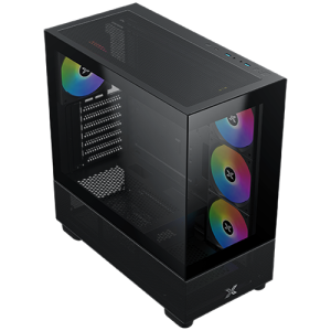 Xigmatek Endorphin Air V2 EN41822 Black, E-ATX/ATX/M-ATX/MINI ITX, USB3.0 X2, TYPE C X1, HD AUDIO, Mesh PSU Shroud, 2PCS Seamless TG, 4PCS S20A&Galaxy II Box & Remote