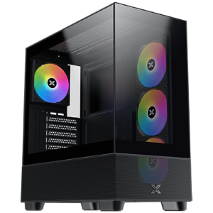 Xigmatek Endorphin Air V2 EN41822 Black, E-ATX/ATX/M-ATX/MINI ITX, USB3.0 X2, TYPE C X1, HD AUDIO, Mesh PSU Shroud, 2PCS Seamless TG, 4PCS S20A&Galaxy II Box & Remote