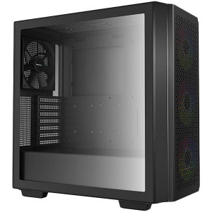 DeepCool CG560, Mid Tower, Mini-ITX/Micro-ATX/ATX/E-ATX, 2xUSB3.0, 1xAudio, 3x120mm Pre-Installed ARGB Fans + 1x140mm Black Fan, Tempered Glass, Mesh Panel, Black R-CG560-BKAAE4-G-1