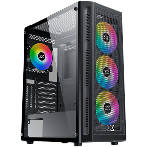 Xigmatek Master X EN46331 ATX/M-ATX/Mini-ITX, USB3.0x1+USB2.0x2, Meshed Grill FP & Left TG, 4PCS X20A Fan & LED Button Switch ARGB Fan Control PCB
