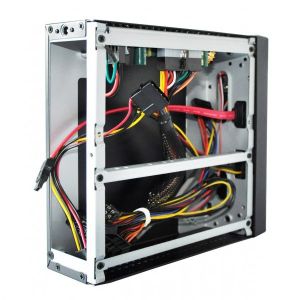 E-mini 3002 Black/Silver, 120W DC/DC + 12V/5A adapter, Mini-ITX chassis