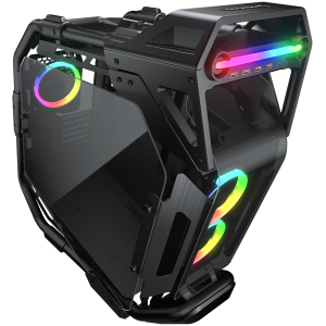 COUGAR Cratus, Mid Tower, Mini ITX, Micro ATX, ATX, CEB, E-ATX, Type C 3.1 x 1, USB 3.0 x 4, 4 Pole Headset Audio Jack x1, RGB Button, Tempered Glass x 4, 283 x 636 x 635 (mm)