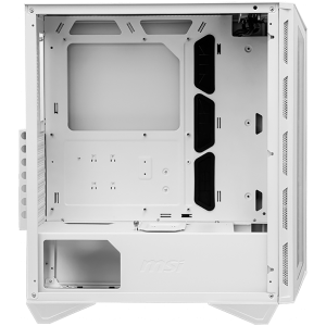 MSI MPG GUNGNIR 110R WHITE, Mid-Tower, ATX/Micro-ATX/Mini-ITX, 2x USB 3.2 Gen 1 Type-A, 1x USB 3.2 Gen 2x2 Type-C, 1x Audio/1x Mic, ARGB Hub, RGB Button, 4x 120mm ARGB Fans, Glass Front Panel, 4mm Tempered Glass