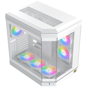 Xigmatek CUBI Arctic EN41983 White, E-ATX/ATX/M-ATX/MINI ITX, USB-C X 1,HD AUDIO, 3PCS TG, 6PCS Z20A Arctic & Galaxy II Fan Control Kit