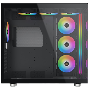 Xigmatek AQUA Ultra Air EN41907, Black, E-ATX/ATX/M-ATX/MINI ITX, USB 3.0 X 2, USB 2.0 X 2, USB-C X 1, HD AUDIO, Mesh Top, Front & Left TG, ARGB Strip, 7PCS Z20A&Galaxy II Fan Control Kit