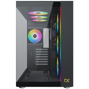 Xigmatek AQUA Ultra Air EN41907, Black, E-ATX/ATX/M-ATX/MINI ITX, USB 3.0 X 2, USB 2.0 X 2, USB-C X 1, HD AUDIO, Mesh Top, Front & Left TG, ARGB Strip, 7PCS Z20A&Galaxy II Fan Control Kit