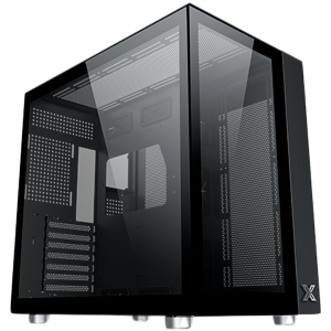 Aquarius Pro EN49417 Black, ATX/M-ATX/Mini ITX, USB3.0x2+USB2.0x2+Type C, Front & Left TG, 7PCS X24A & Galaxy II Fan Control Kit