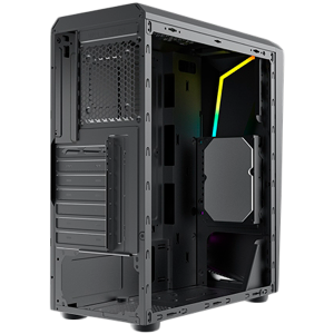 Xigmatek Vortex EN46171, ATX/M-ATX/Mini ITX, USB3.0x1+USB2.0x2, Rainbow LED Front Panel, Left Tempered Glass, Rear SYNC XCR120 Fan