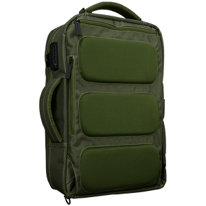 COUGAR Fortress X, Green Backpack, Shockproof anti-vibration structure, Multi-layered and multi-functional structure, Padded back panel and hide-able hip belt, Dual use: Backpack and shoulder bag
