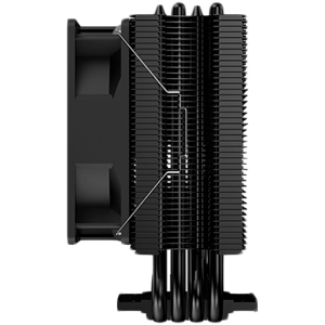 Windpower 964 RGB EN46478, Black Anodized, 90mm RGB PWM Fan, Single Rainbow LED Mode, Reinforced Plastic Backplate